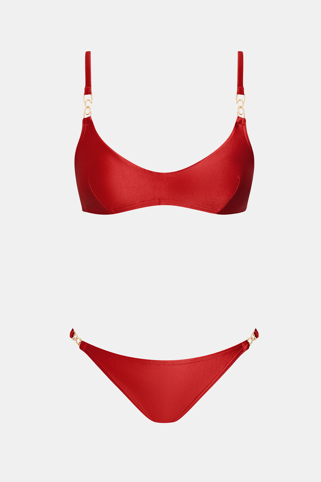 French Romance Red One-Piece Swimsuit