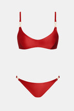 French Romance Red One-Piece Swimsuit