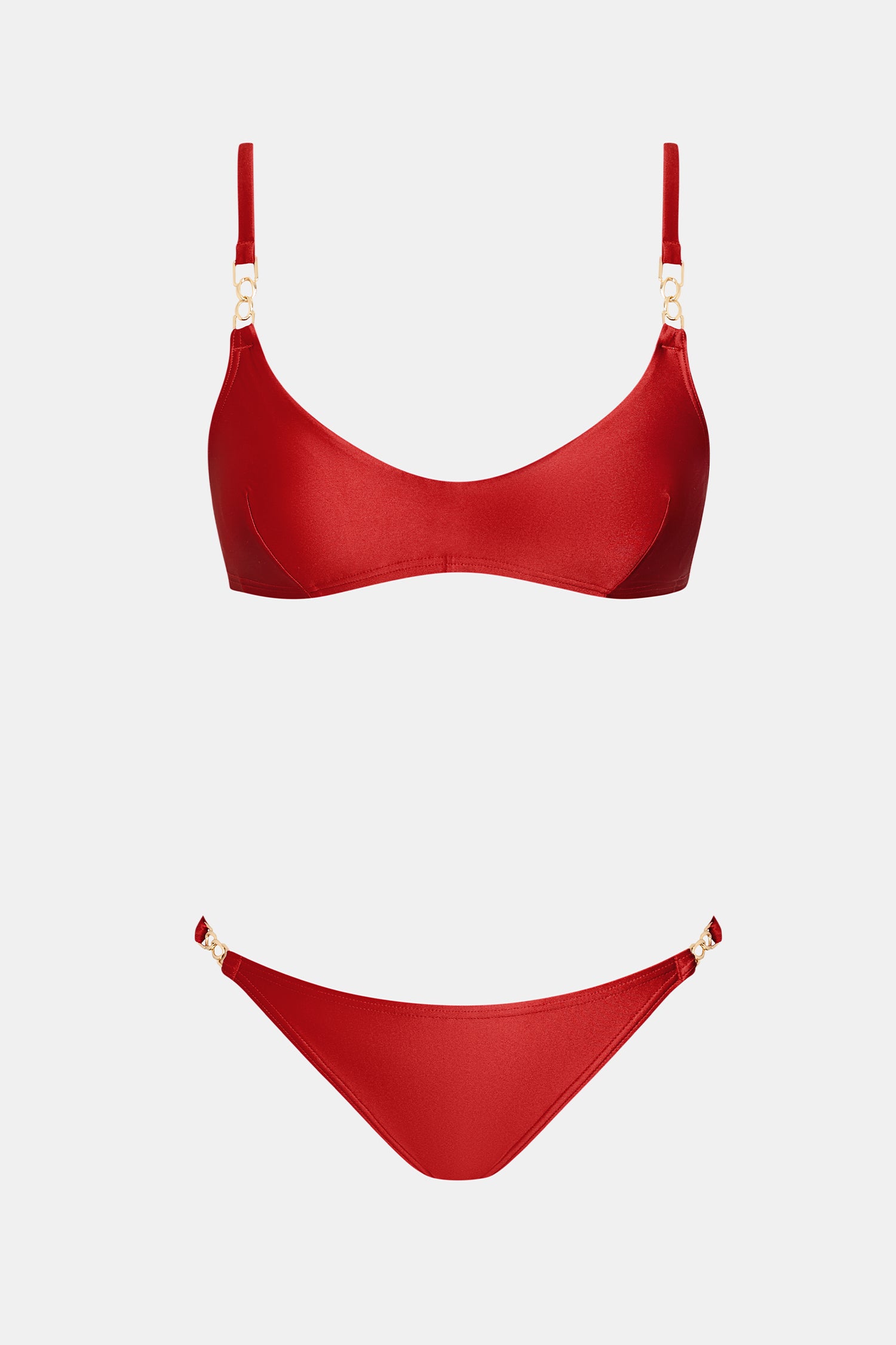 French Romance Red One-Piece Swimsuit
