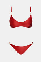 French Romance Red One-Piece Swimsuit