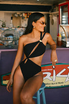 x Lexi Rivera Golden Tan One-Piece Swimsuit