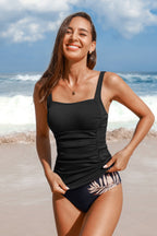 Brown Houndstooth Bikini Top & Reversible Bottoms Set