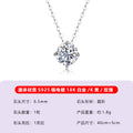 S925 Sterling Silver Moissanite Solitaire Pendant Necklace | 1CT–3CT