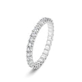 S925 Sterling Silver Full Eternity Moissanite Ring | White Gold & Gold