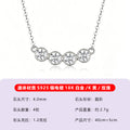 S925 Sterling Silver Four Stone Moissanite Collarbone Necklace | Minimalist Luxury