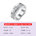 S925 Sterling Silver Men's Bold Moissanite Wide Ring | 0.4CT, US Size 5–11