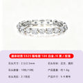 S925 Sterling Silver Alternating Moissanite Eternity Ring | Bestseller