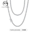 S925 Sterling Silver Moissanite Tennis Necklace | 2mm–6.5mm Stone Sizes