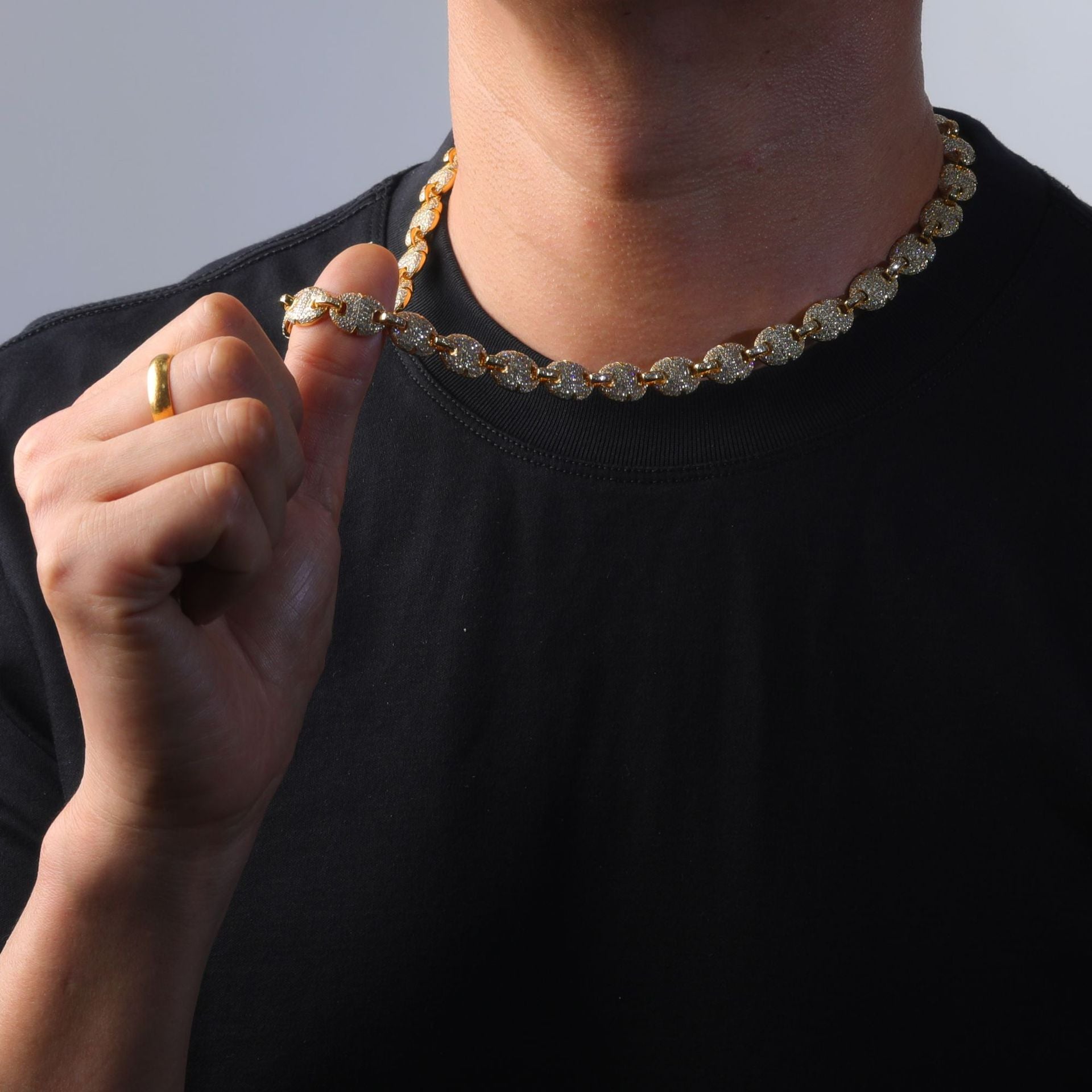 S925 Sterling Silver 10mm Moissanite Cuban Link Necklace | Hip Hop, Gold & Silver