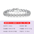 S925银满镶花型手链女精致优雅百搭独立站热卖款