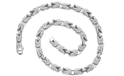 S925 Sterling Silver 6.5mm Moissanite Cuban Link Necklace | Gold & Silver