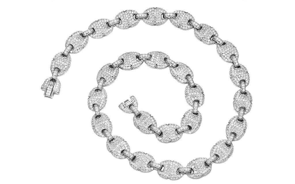 S925 Sterling Silver 10mm Moissanite Cuban Link Necklace | Hip Hop, Gold & Silver