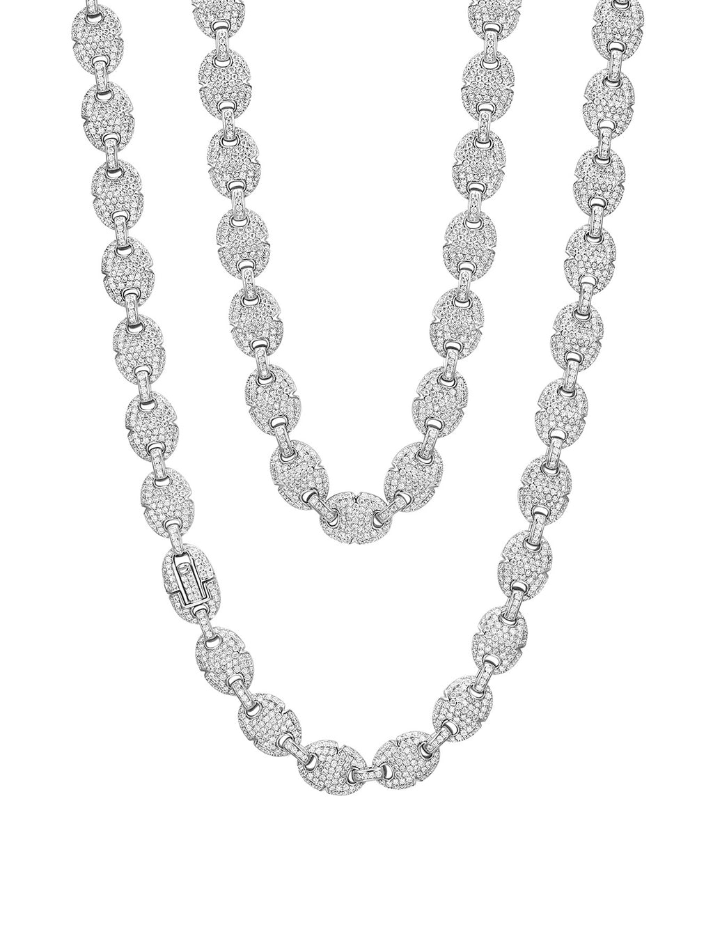 S925 Sterling Silver 10mm Moissanite Cuban Link Necklace | Hip Hop, Gold & Silver