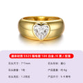 S925 Sterling Silver Heart Moissanite Women's Ring | 1.2CT, Gold & White Gold