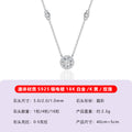 S925 Sterling Silver Starlight Moissanite Pendant Necklace | 0.5CT–3CT