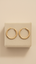 Soft Gold-Plated Sculptural Hoop Earrings