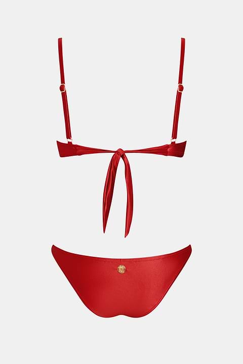 French Romance Red One-Piece Swimsuit